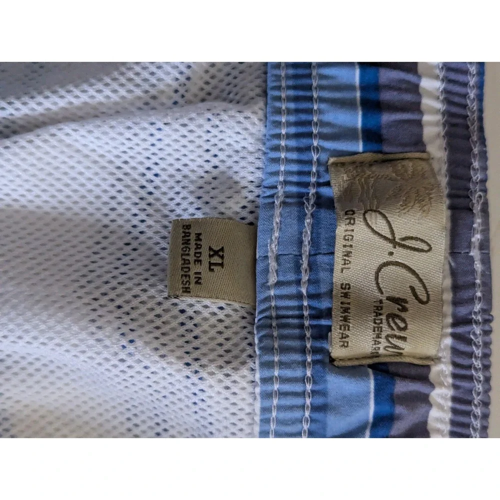 J Crew‎ Swim trunks mens swimsuit shorts blue grey white 6